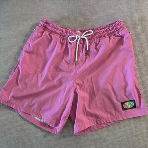 Slunks men Pink Swim Shorts with Drawstring size medium